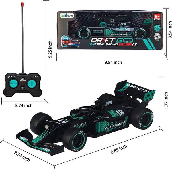 Formula 1 Remote Control Car for Boys 8-12|F1 Fast RC Car & Cool Indoor Outdoor Toys for Kids Age 4-8|1:18 Scale High Speed Hobby RC Spray Racing Cars|Great Birthday Gifts for 5 6 7 8 9 Year Old