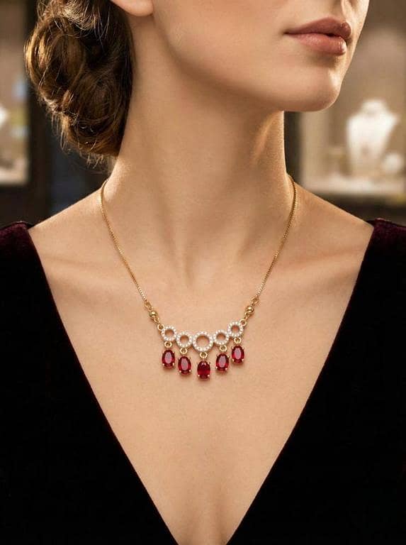 18K Gold Dainty Droplet Necklace – Minimalist Beaded Fringe Choker.