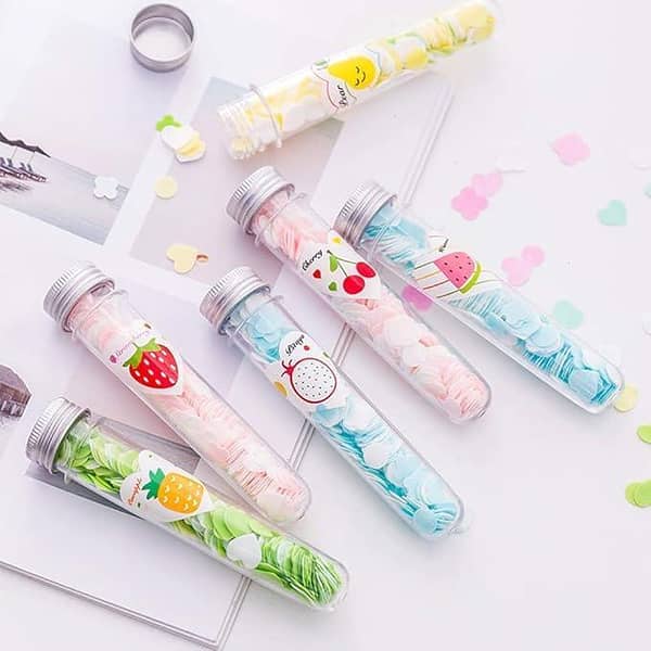 Travel Soap Paper Mini Disposable Washing Hand Paper Soap Body Washing Bath Test Tube Confetti Foaming Flower Paper Soap