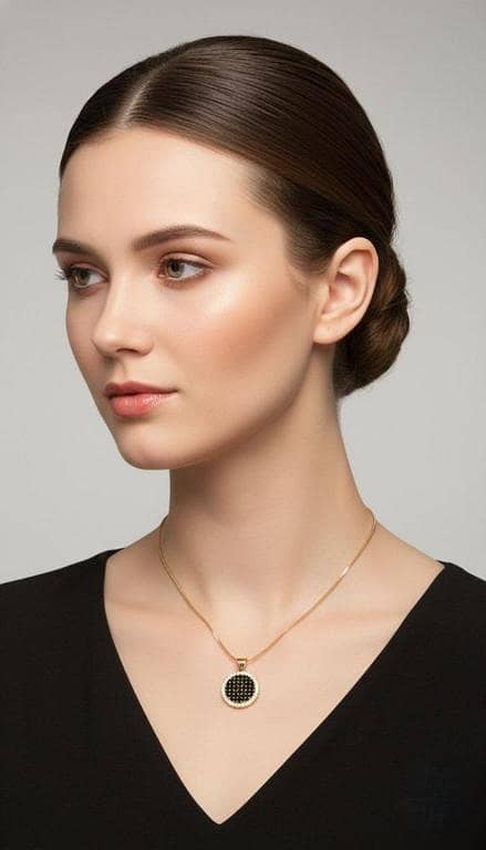 18K Gold Dainty Droplet Necklace – Minimalist Beaded Fringe Choker.