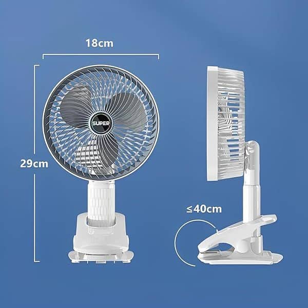 Usb Clip Small Fan Room With Light Mini Portable Charging Desktop Mute Small Fan Child Safety Fan Summer Home Essentials
