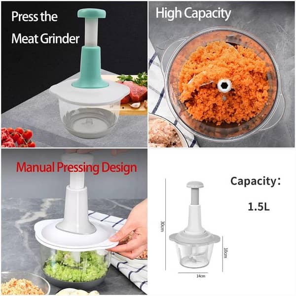 Multifunctional Food Chopper Push Type, best imported quality Vegetable Cutter,
