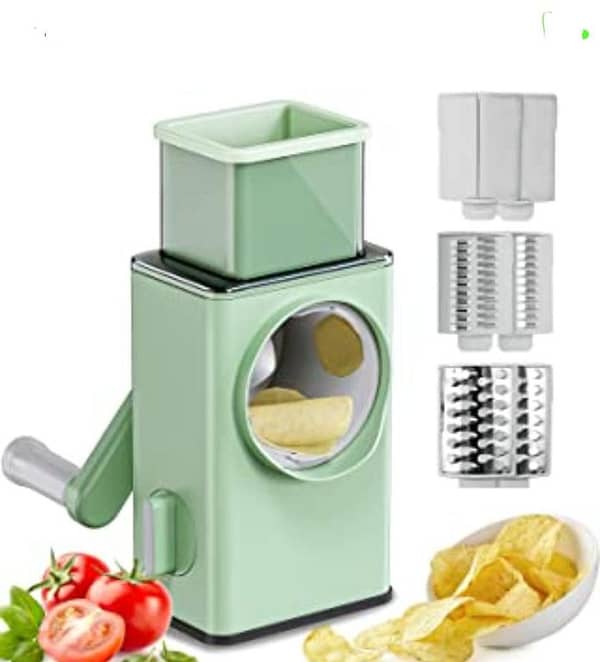 Cheese Grater With Handle Durable Mandolin Slicer With Suction Base