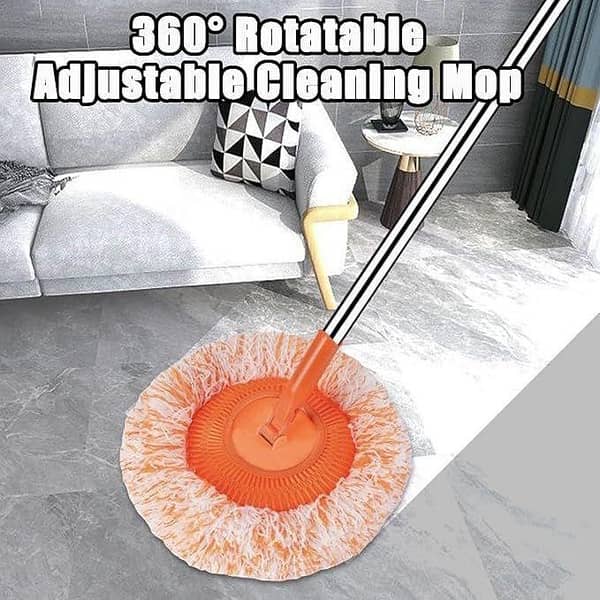75 in Intellect Mop, 360° Rotatable Adjustable Cleaning Mop, Extendable Wall Cleaning Mop, Easy Cleaning Round Spin Mop for Floor Mop for Floor Door Window Ceiling