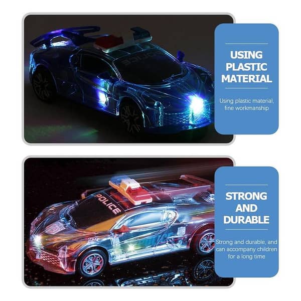 Toy Car Children Plaything Musical Toys for Toddlers Baby 2 Pcs Electric Police Three Button Batteries Playsets Children's