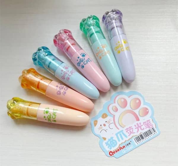 5-Color Octopus Fluorescent Marker Pen Set for Highlighters and Art