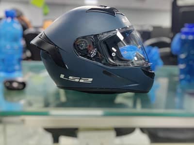 LS2 Matte Titanium Helmet with Spoiler | 9/10 Condition | Size "M"