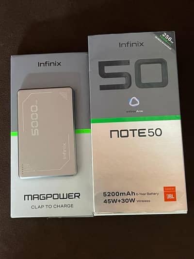 infinix note 50 brand new set ha 2 month use with powerbnk