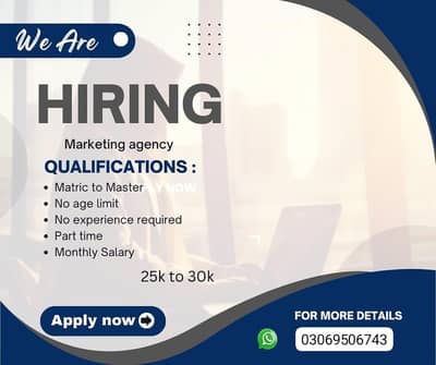 Part time, Full Time job available for home