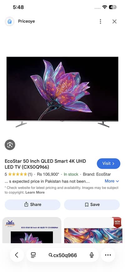 Ecostar 50inch 4k ultra hd smart oled tv