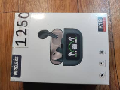 K18 Wireless Earbuds with LCD Display – Wholesale Rate (Seal Pack)