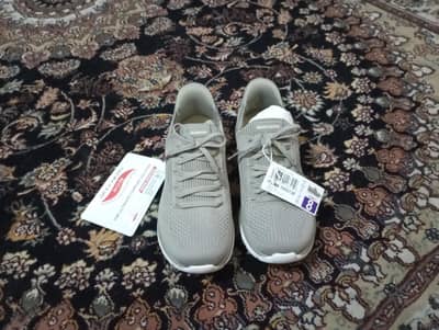 Skechers Memory Foam – USA 8 – Handsfree Slip On – Taupe – New