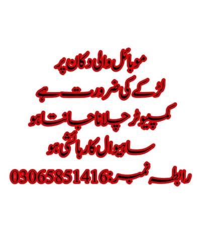 FOR MOBILE SHOP COMPUTER BOY NEED