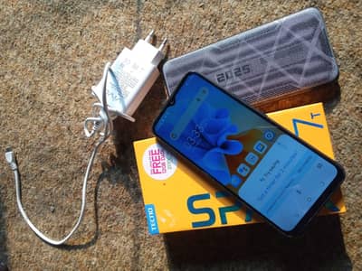 Tecno spark 7t with box and charger (03264301345)