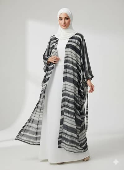 Abaya|Premium quality 4pcs butterfly abaya