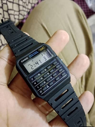vintage Casio calculator branded watch