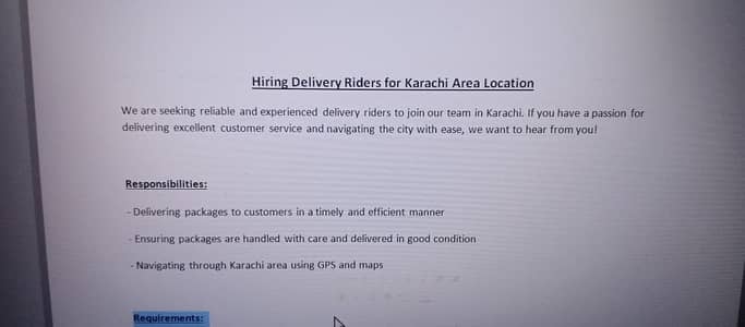 Required delivery couriers