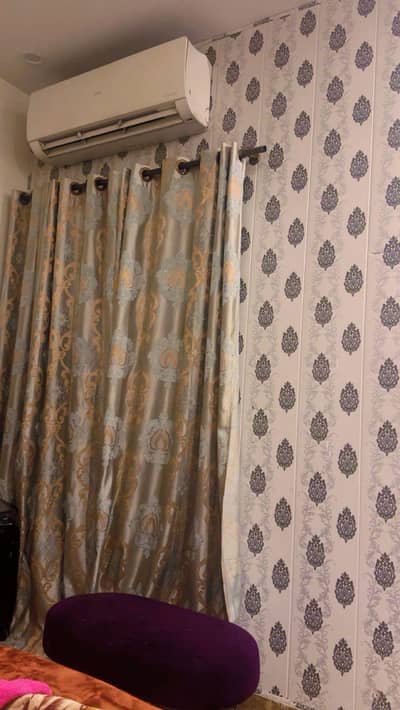 7000 rupee curtain colour sky blue golden fabric silk