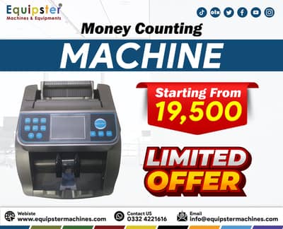 cash counting machine with fake note detection , value, serial number
