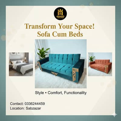 Sofa cum bed/Double cumbed/LShape/Combed/Double bed/Set/Foam Mattress