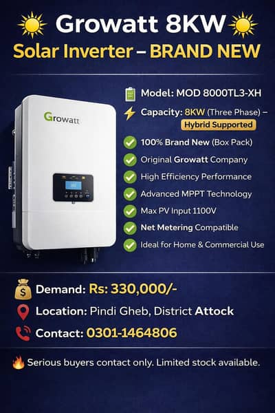 Growatt 8kw solor inverter