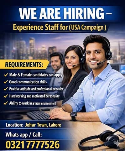 Call Center Jobs || Male & Female || Office Job || Urgent Hiring