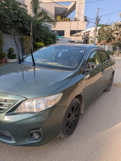 toyota corolla gli automatic 2011 olive green colour