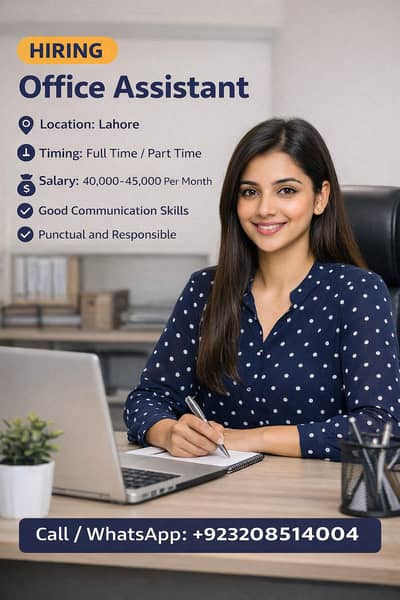 Hirring staaf (male-female) for office management