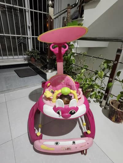 Pink baby walker _ Good condition