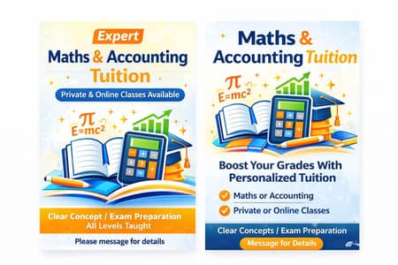 Maths & Accounting Tuition Available