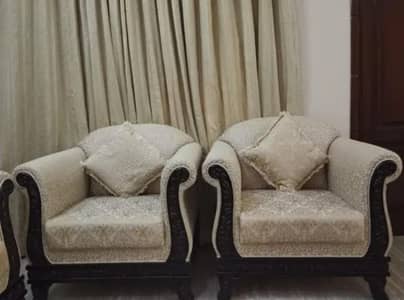 7 seater wooden sofa
