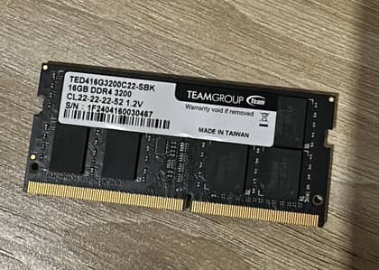 16GB DDR4 3200 Mhz Laptop Ram