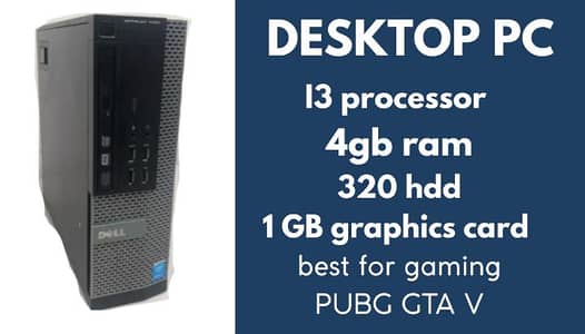 DELL I3 GAMING TOWER \DESKTOP PC IDEAL FOR CASUAL GAMING FOR EVERYDAY