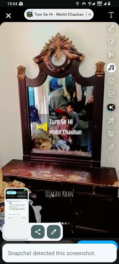 Showcase and dressing