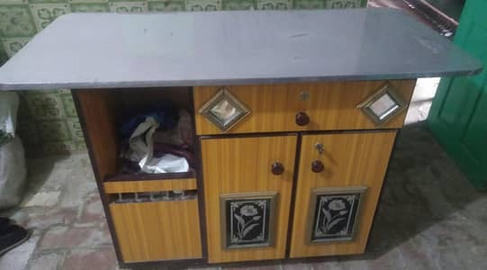 Wooden Stylish Iron Stand