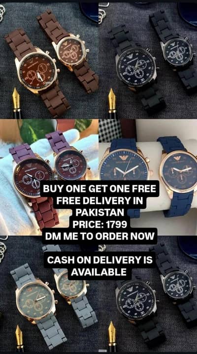 2 pcs buy one get one free Watches for men and free Delivery