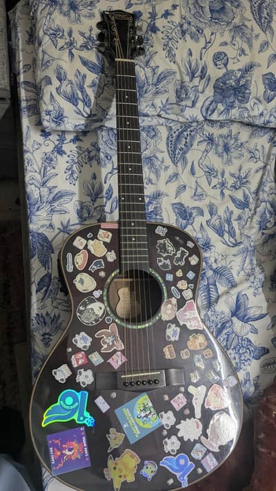 Imported semi acoustic guitar with leather bag