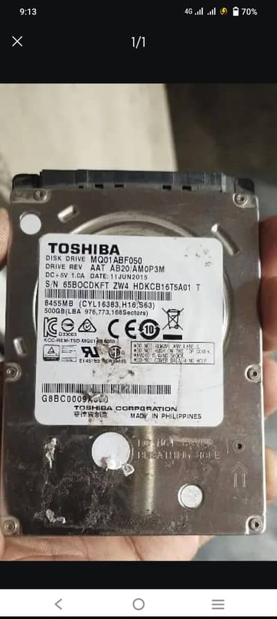 laptop hard drive 500