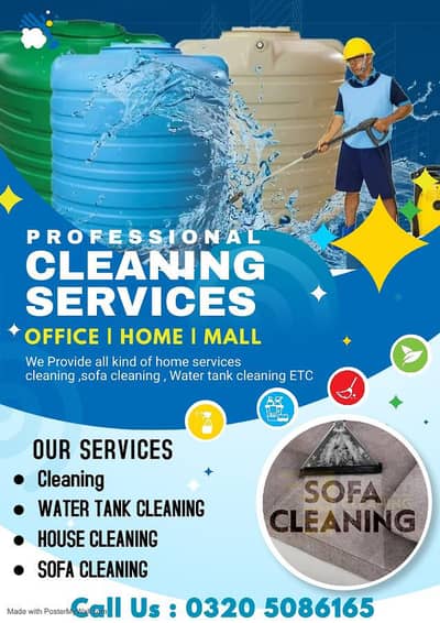Professional Water Tank Cleaning & Sofa Carpet Cleaning/Cockroaches