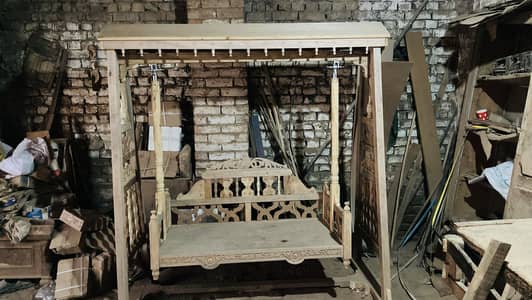 2 swings wood amzing design beautiful.