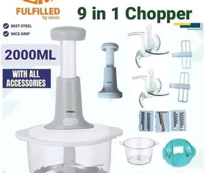 Manual Push Chopper & Vegetable Cutter Big Size free delivery