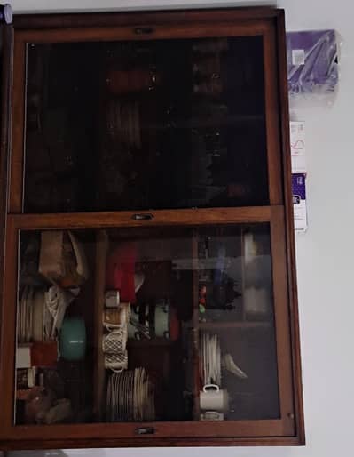 Wooden crocery showcase