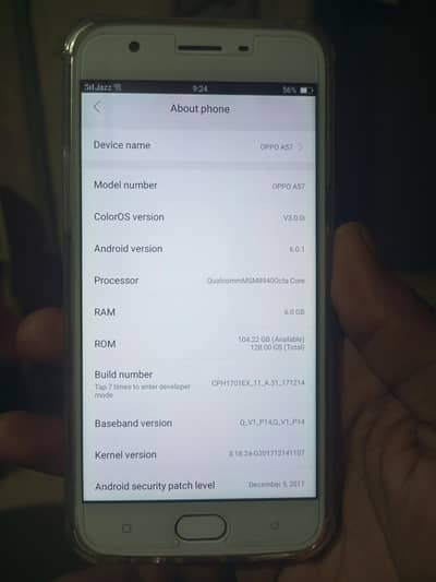 oppo 6/128 condition 10/9 original no box no charger
