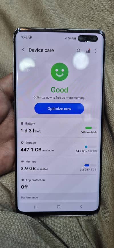 Samsung s 10 5G 8 gb ram 512 rom