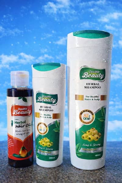 Double Beauty Herbal shampoo and herbal hair oil for all hair problems
