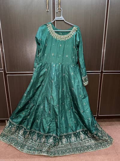 Tissue silk green maxi