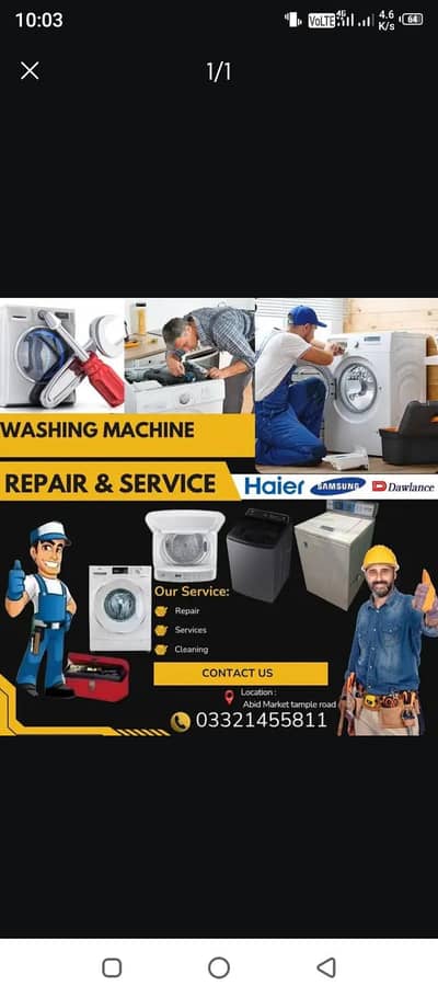 Automatic washing machine repairing sale and Service 03321455811
