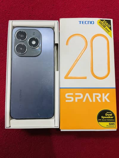 Tecno spark 20 8/256 with box contact only WhatsApp 0326/252568/0