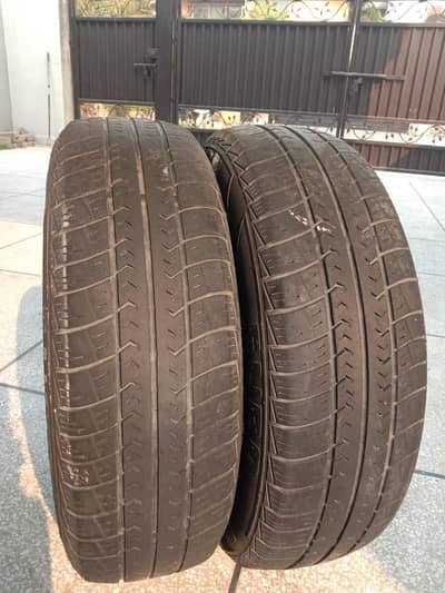 2 Tyres of a car