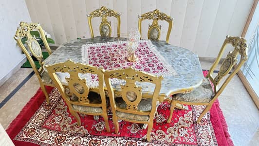6 chair cinyoti dining table